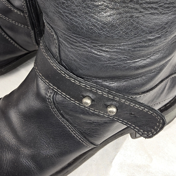 Eric Michael Laguna Black Moto Boots - Picture 5 of 13
